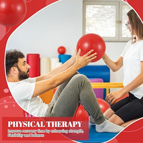 Image of Sotiff 20 Pcs 9 Inch Pilates Ball Bulk Exercise Pilates Ball Mini Yoga Balls Therapy Core for Stability Barre Training Stretching Physical Posture Training Gym Workout with Inflation Tube