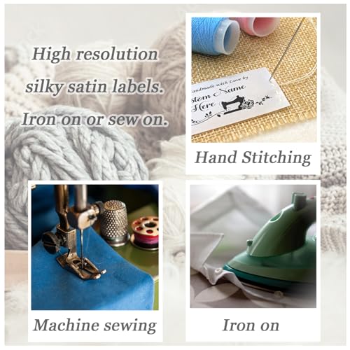 image for Generic 30-500 Custom Iron on or Sew on Labels, Personalized Sewing La