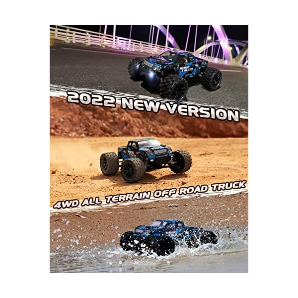 HAIBOXING Ferngesteuertes Auto 1/18 4WD Monster Truck 36 km/h Schnell Geschwindigkeit Wasserdicht 2,4 GHz RC Offroad Elektrofahrzeug RTR mit 7,4 V Batterie fÃ¼r Kinder und Erwachsene – Bild 3