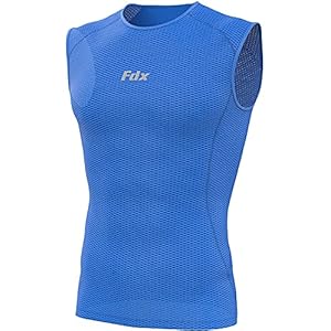 FDX Cool Mesh Base Layer Sleeveless – Men, Women Summer Cycling Vest – Ultralight, Breathable, Anti-Odour Bicycle Unisex Skins Tops – Under Shirts for Running, Gym, Workout Training