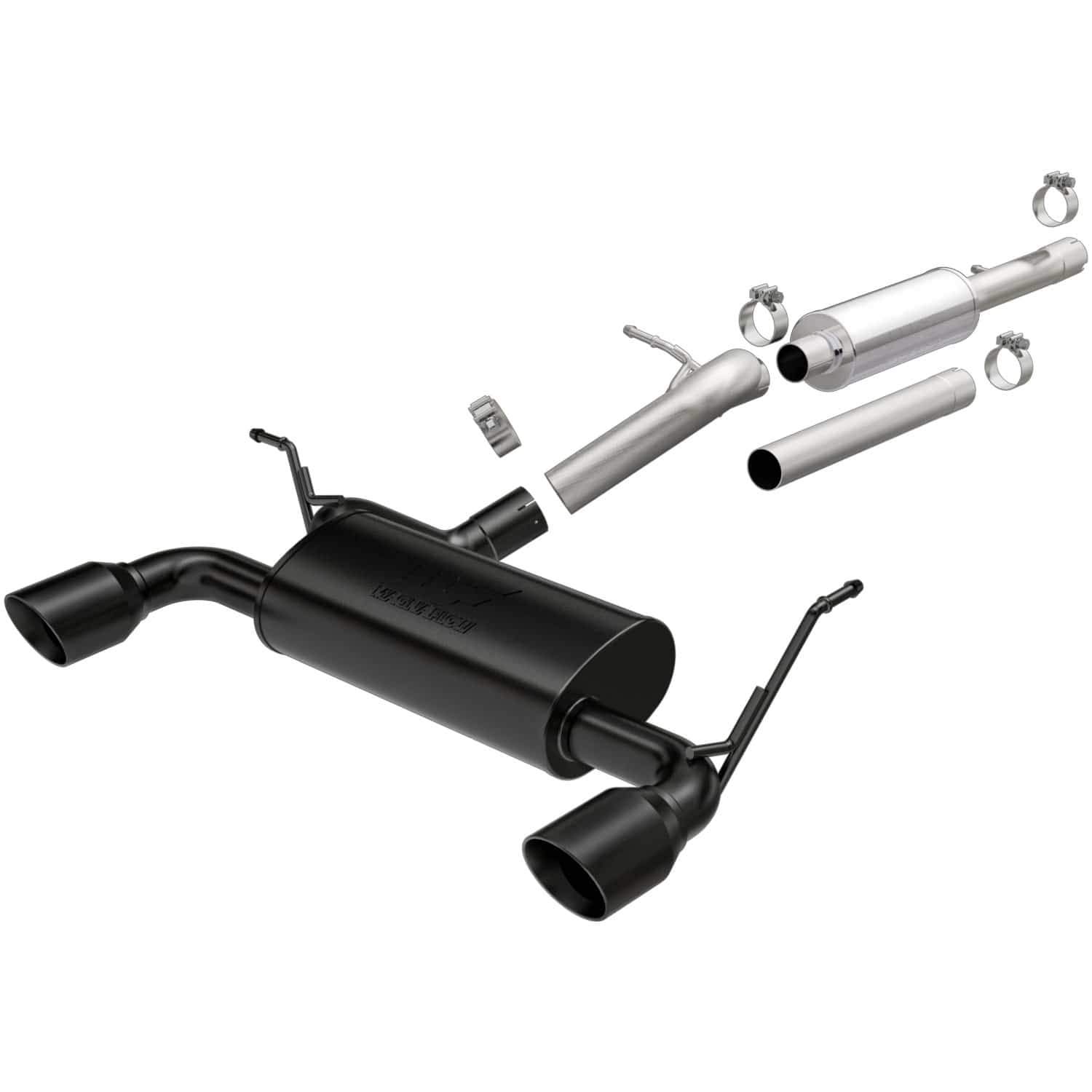 MagnaFlow Performance Exhaust System 19327: Cat-Back, Street Series, Dual Split Rear Exit Style