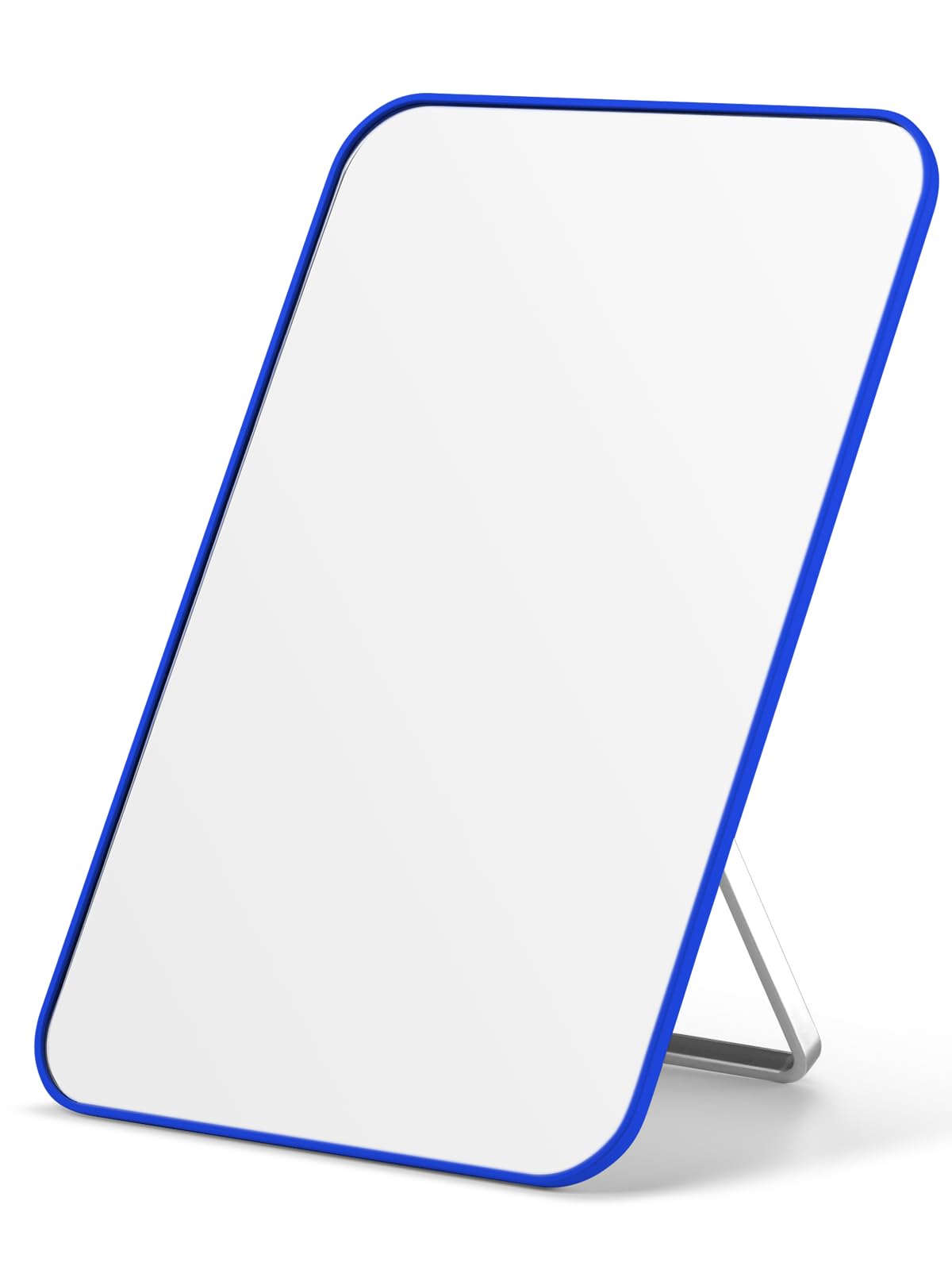 OMIRO Desk Makeup Mirror, 20 x 14cm Table Mirror with Foldable Stand and Hanging Hole for Shaving and Travelling, Blue-image-43