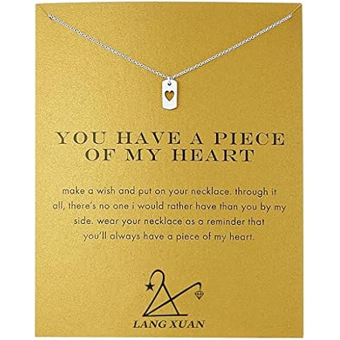 LANG XUAN Friendship Compass Necklace Good Luck Butterfly Pendant Chain Alloy Necklace with Message Card Gift Card for Women Girl (Seahorse) Cover