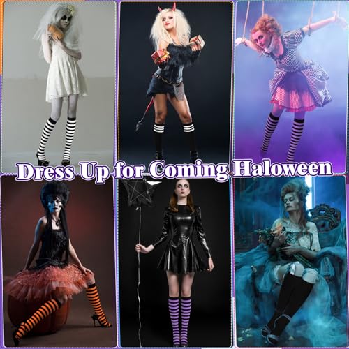 Sarfel Knee High Socks for Woman Knee Socks for Women Cotton Long Sock Tall Sock Women Halloween Costumes Knee High Stockings3