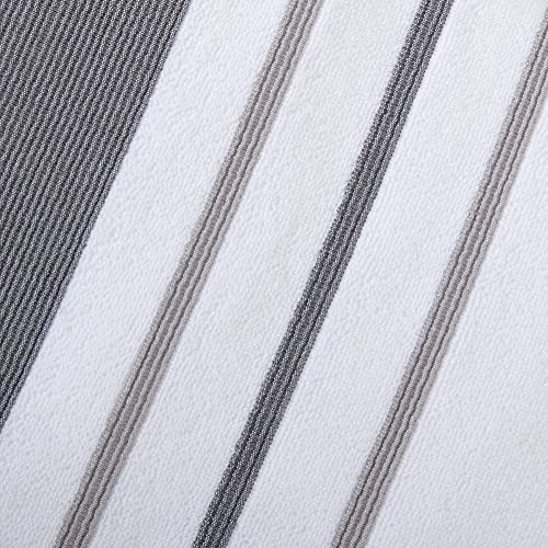 Great Bay Home, Towel, Cotton Towel, 500 Gsm Includes Bath Towels, Hand Towels And Washcloths, Noelle Collection, Dark Grey/Light Grey #TOP6