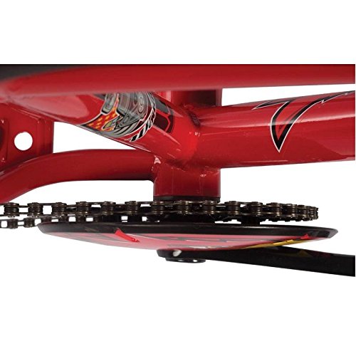 Close-up of the bicycle's chain and rear derailleur mechanism.