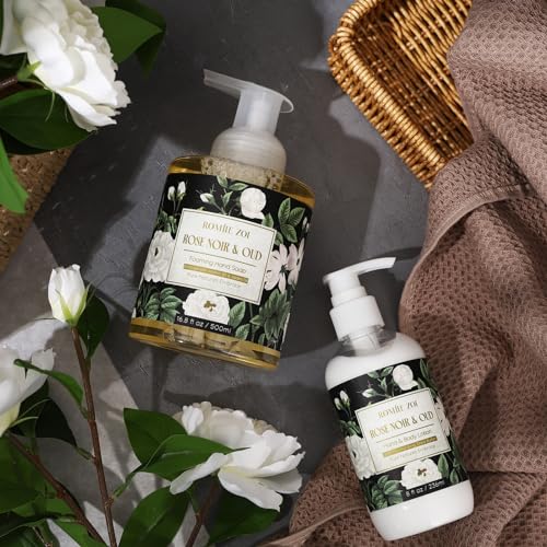 Image of ROMIIE ZOI Foaming Hand Soap, Rose Noir & Oud, 500ml / 16.8fl.oz | With Gift Box, Gentle cleansing, nourishes skin without drying