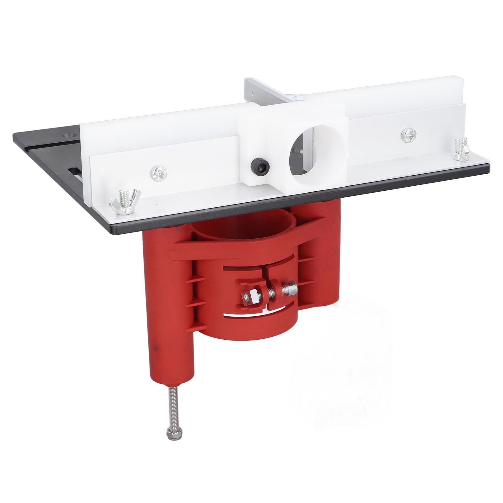 Router Lift Kit, Universeel Type Maximaal 51 Mm Metalen Structuur Houtbewerking Tafelblad Handmatige Bediening voor Sleuven Trimmen Afschuinen (Zwart