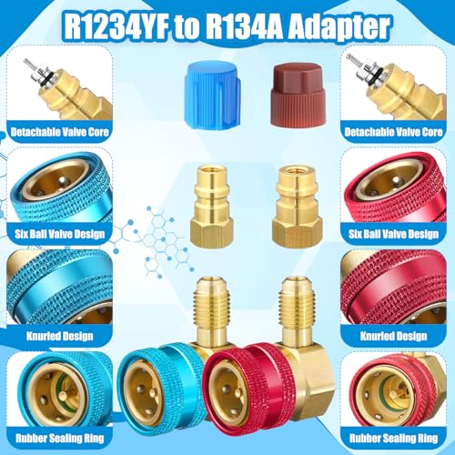 Adaptador R1234yf a R134a para aire acondicionado de auto miniatura 4