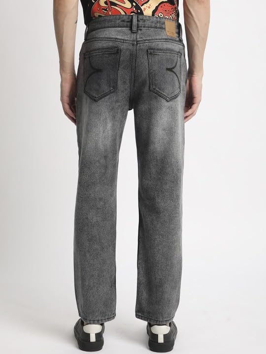 Image of BENE KLEED Men Solid Shaded Relaxed FIT 100% Cotton Jeans