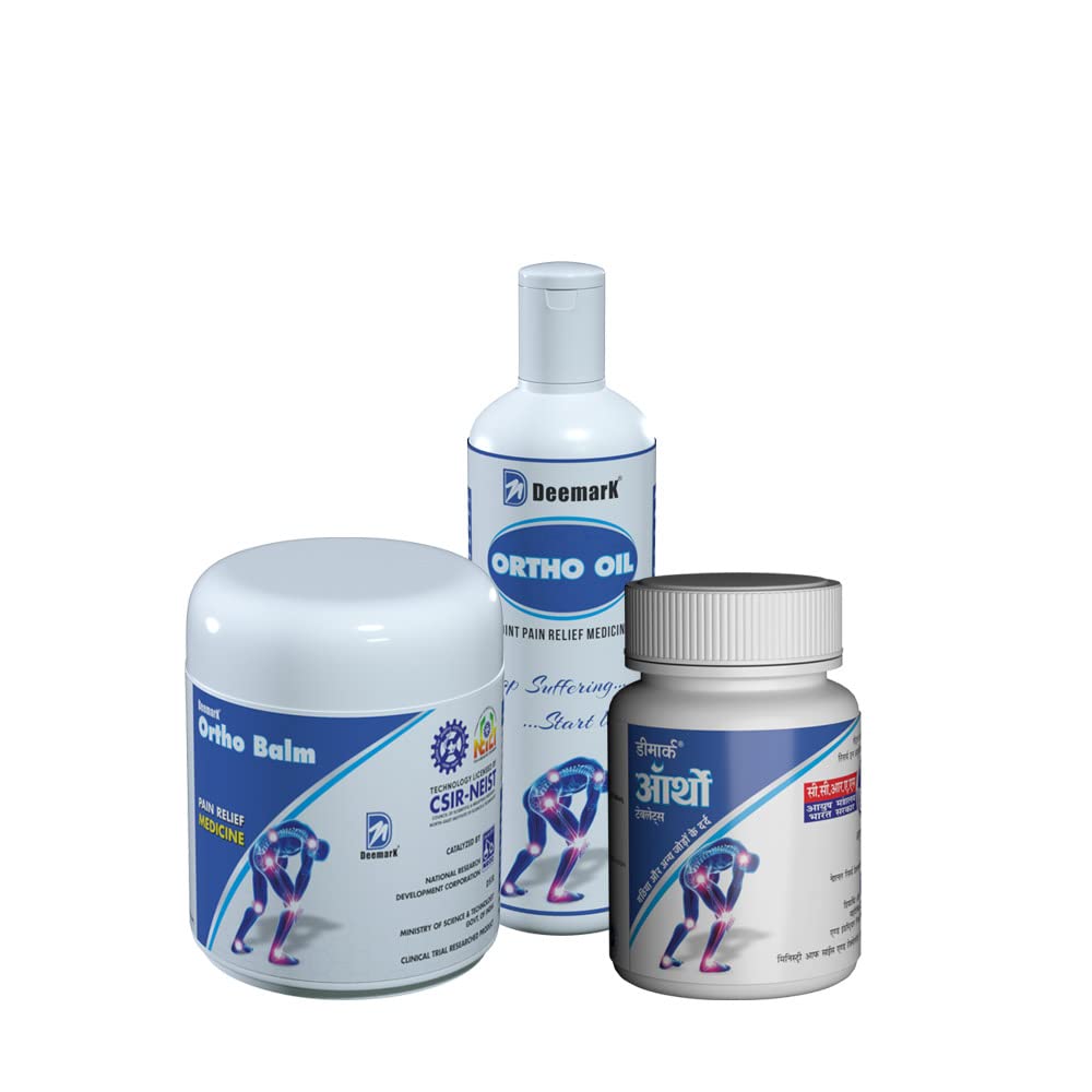 Deemark Ortho Balm, Ortho Tablet & Ortho Oil Combo For Joint & Muscles Pain, Cramps | Sprains, Arthritis & twitching | Osteoarthritis, Frozen Joints | (50GM Balm, 50ML Oil & 30Tab) | Pack of 3 (B0BTXK79QN) Amazon Price History, Amazon Price Tracker