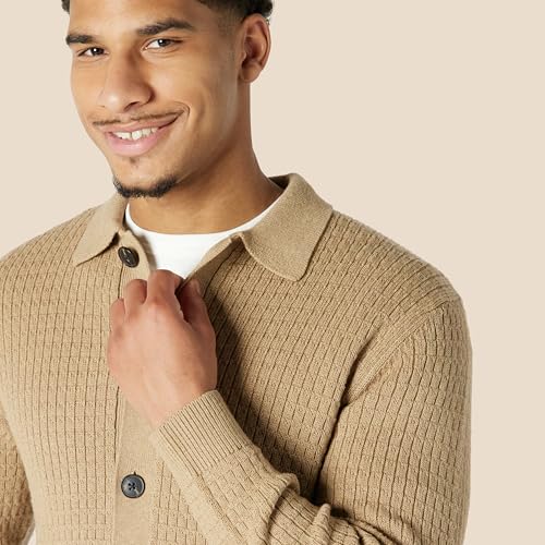 Amazon Essentials Men's Relaxed-Fit Collared Cardigan Sweater4