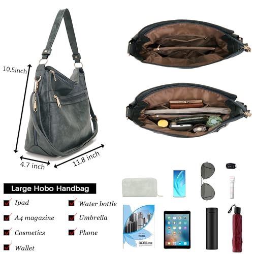 Image of Purses For Women Handbags And Wallet Set Large Hobo Crossbody Bag Ladies Purse Totes 4 PCS | And Wallet Set
