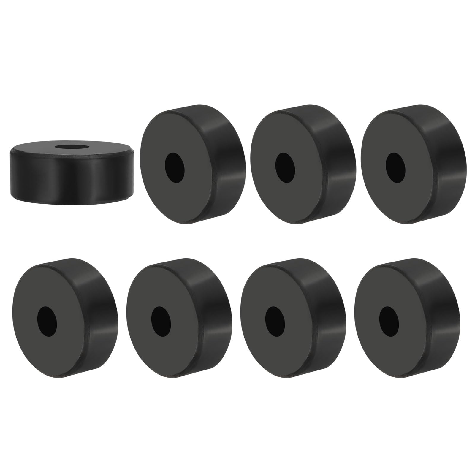 PATIKIL Multi Purpose Rubber Spacer, 8 Pcs 10mm ID x 38 OD x 15mm T Neoprene Round Anti-Vibration Isolation Pads Isolator Rubber Bushings Spacer