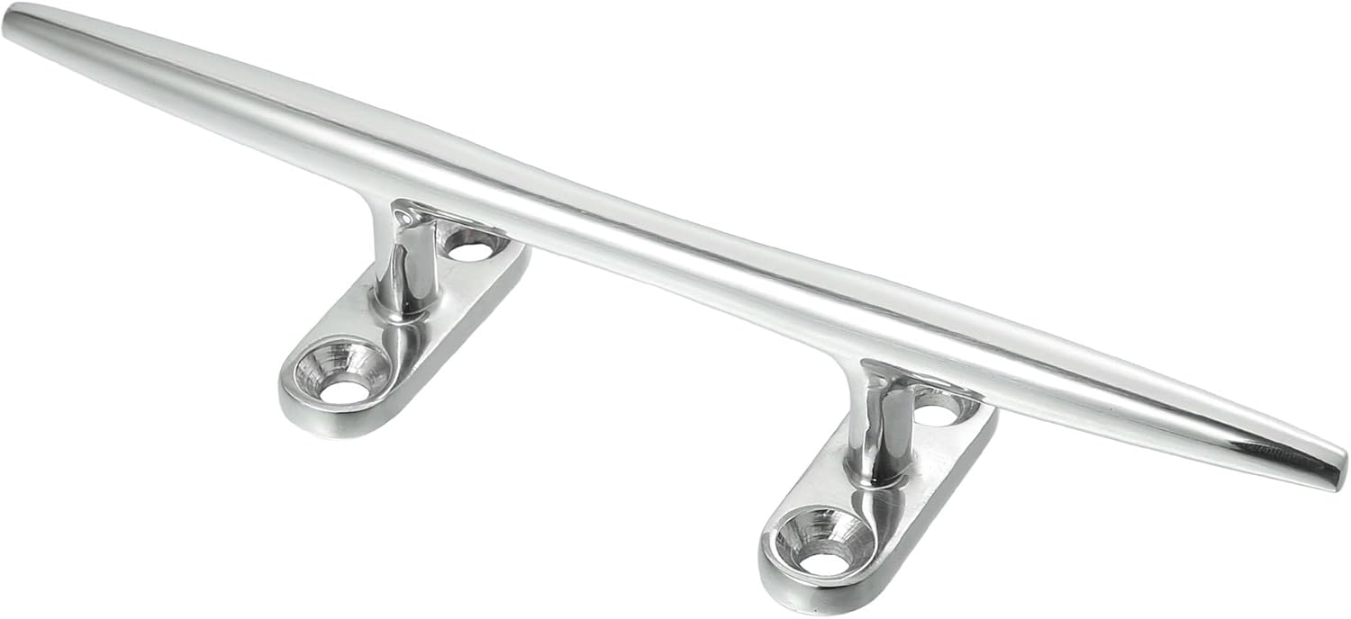 X AUTOHAUX Stainless Steel Round Flagpole Cleat Hook Deck