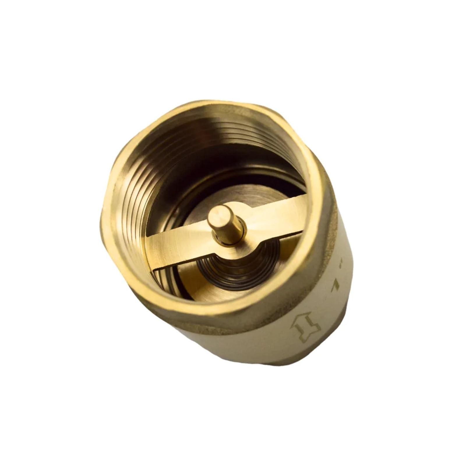 Valvola di ritegno a molla in linea in ottone 1/2" 3/4" Filettatura femmina Controllo del riflusso unidirezionale dell'acqua(DN80)