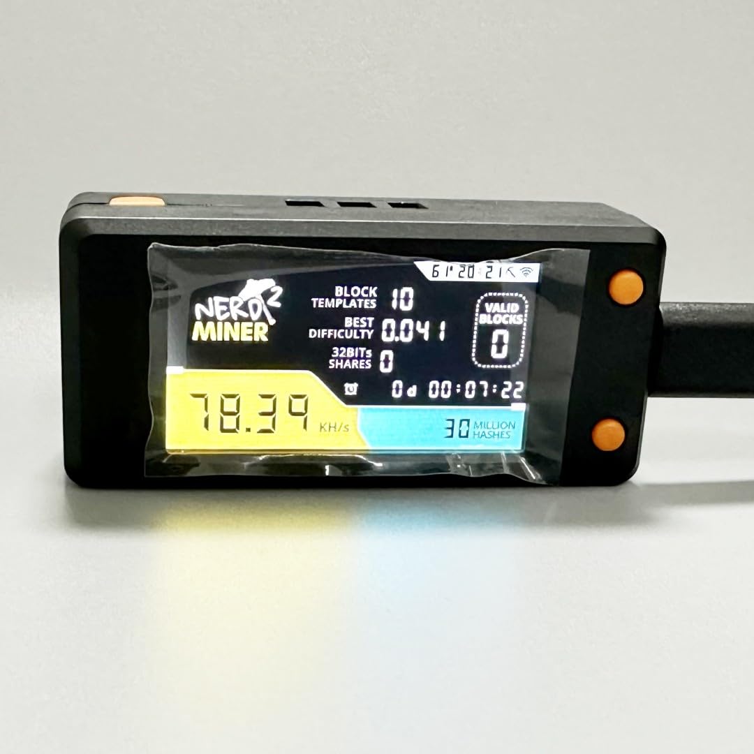 NerdMiner V2 Bitcoin Lottery Solo Miner 78 KH/s BTC Crypto Nerd Miner V2  Pro : Amazon.com.be: Electronics