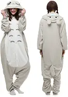 Pijama adulto de animal para Halloween, cosplay, fantasia, roupa de festa, azul, Lty72-cinza, M