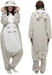 Pijama adulto de animal para Halloween, cosplay, fantasia, roupa de festa, azul, Lty72-cinza, M