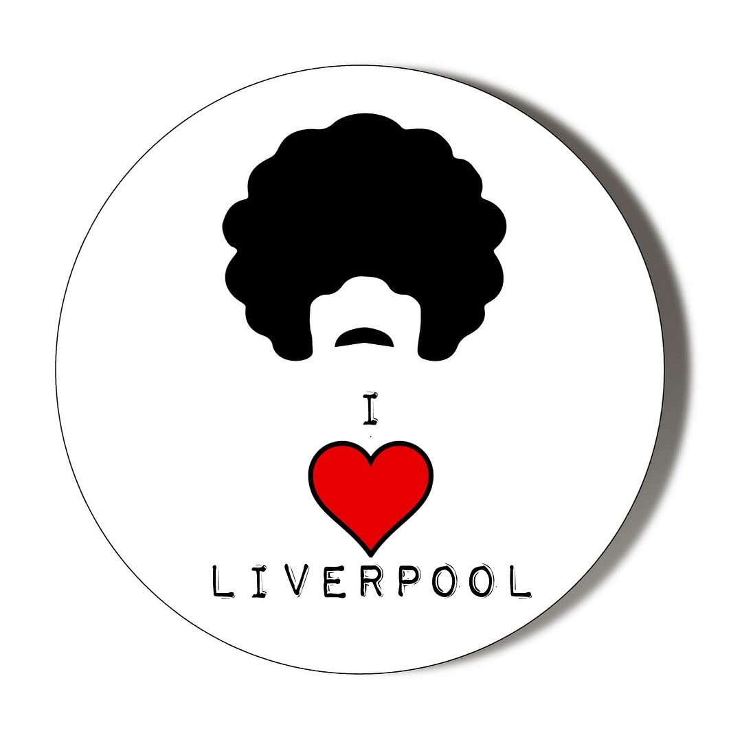 Gift Insanity White Scouse Humour, I Love Liverpool 45Mm Fridge Magnet