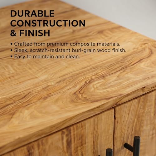 Image of FFO Matrix 2 Door Wardrobe with 2 Drawers | Multi-Purpose Wardrobe Organizer with Shelves | Engineered Wood Cupboard for Living Room, Bedroom & Office | Modern Sideboard Storage Unit Coach Wood DIY.