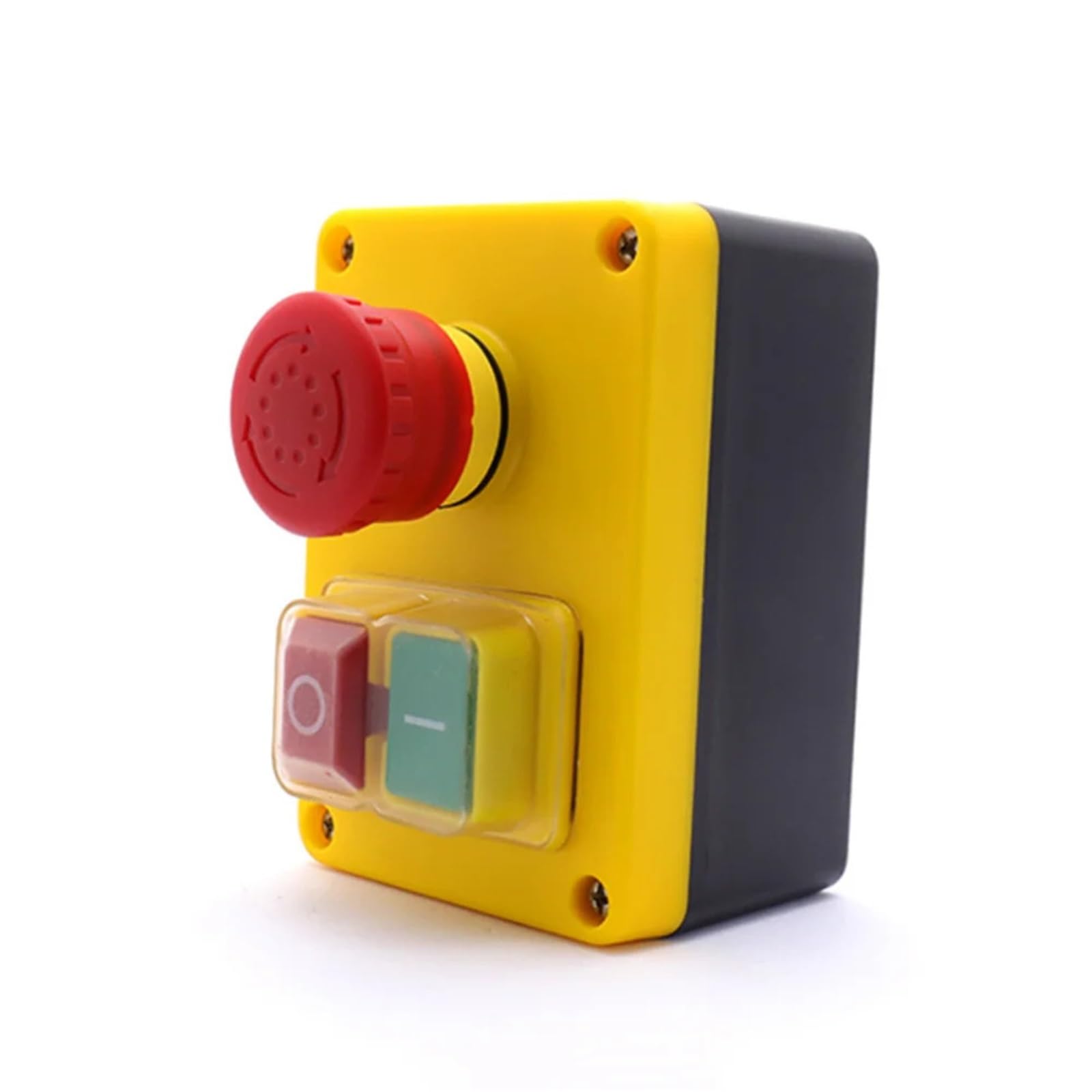 1 interruptor pulsador electromagnético KJD17D-2 de 250 V y 16 A, interruptor de parada de emergencia for herramientas eléctricas y máquinas herramienta.