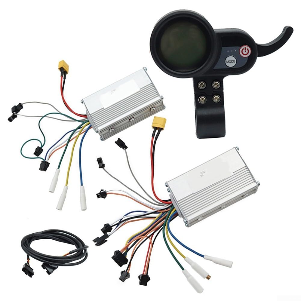 Kit de medidor de controlador de 48 V 52 V 60 V 25 A para scooter eléctrico JP, piezas de repuesto compatibles y línea de conexión (juego de 48 V 25 A)