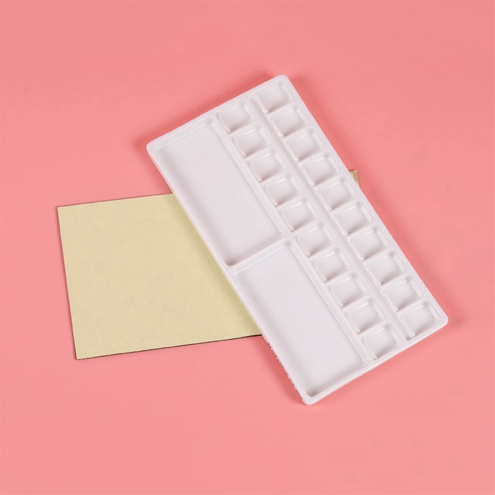 Paleta Porcelanowych Farb Akwarelowych, Prostokątna Paleta Do Malowania Ceramiki Mieszanej Z Wieloma Siatkami, Używana Do Malowania Olejnego, Gwaszu Itp.