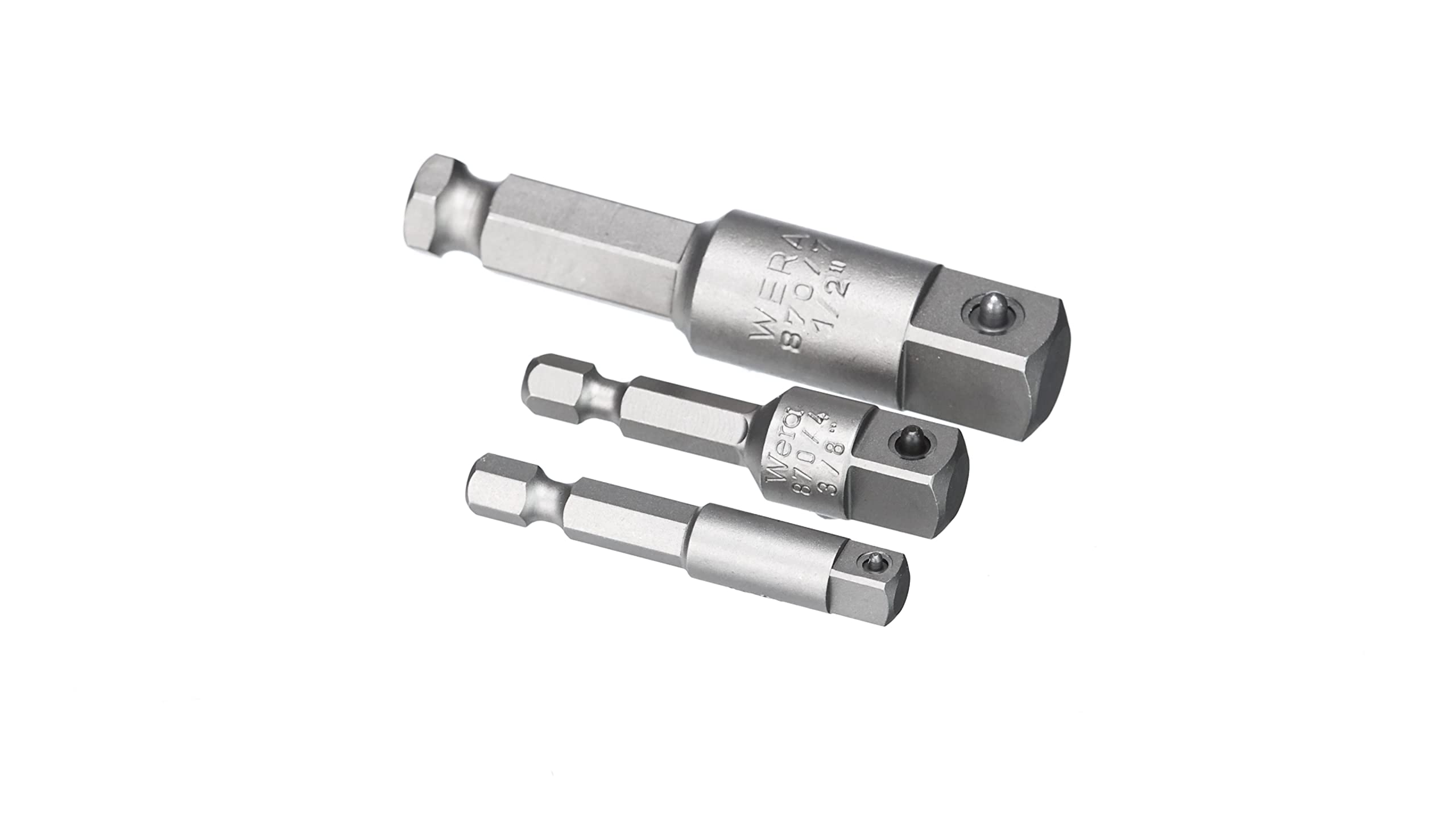 Wera 05073200001 Adaptery Wiertarskie, Srebrny, 3 sztuki