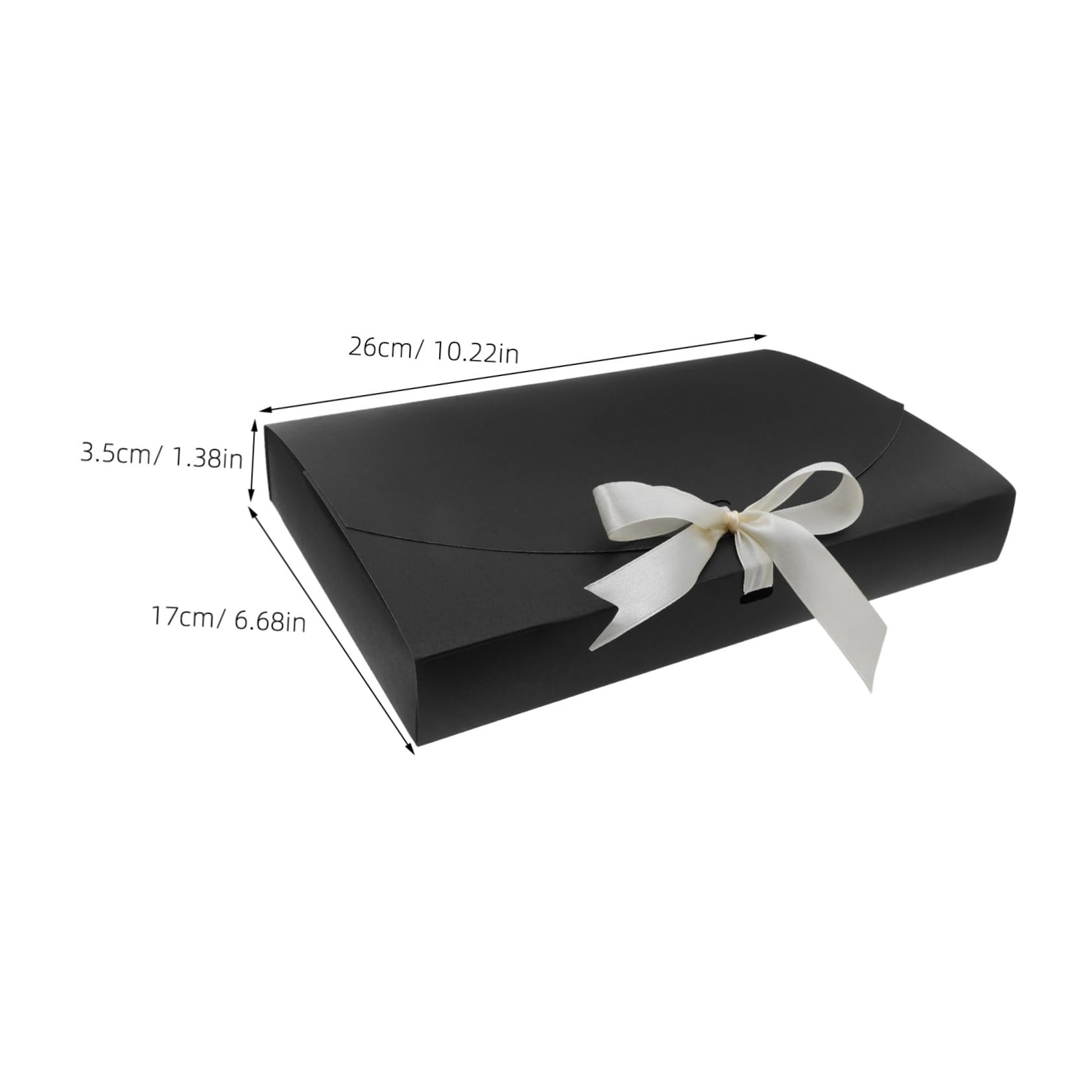 Zerodeko 20 Stück Teiliges Geschenkverpackungsset Schwarz Geschenkbox für Schals Hemden Dessous und Handtücher mit Schleifenband Vielseitig für Weihnachten Geburtstag Hochzeit Shower Party