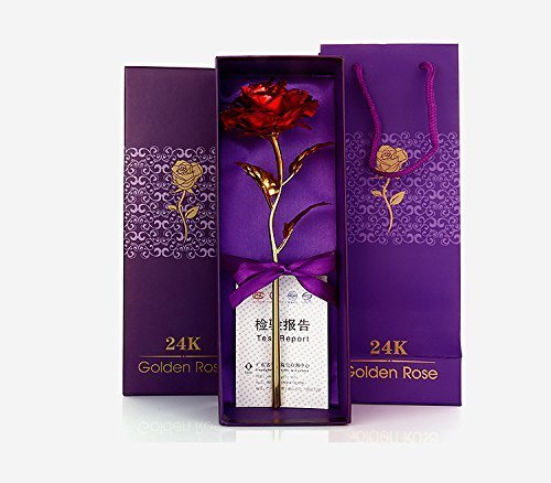 Kyzzo Valentine Gifts for Girlfriend/Wife Artificial Golden Red Rose, Teddy Bear, Heart Box (Red Rose)-image-40