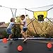 lasuroa Trampoline Basketball Hoop Attachment Set, Basketball Goal for Trampoline with 3 Mini Basketball and 1 Pump, Waterproof Basketball Game Accessories for All Ages (Yellow)