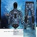 WYYHAA 3MM Neoprene Spearfishing Wetsuit with Hooded, 2 Pieces Long Sleeve Camouflage Hunting Diving Suit with Loading Chest Pad for Cool Water Freediving,Blue,S
