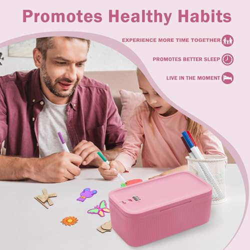 Image of Lockable Storage Box, Small Lock Box with Combination Code for Phone /Medicine Safe /Food Home /Refrigerator /Office /Personal Items /Travel /Gift,9.25 x 5.04 x 3.62''