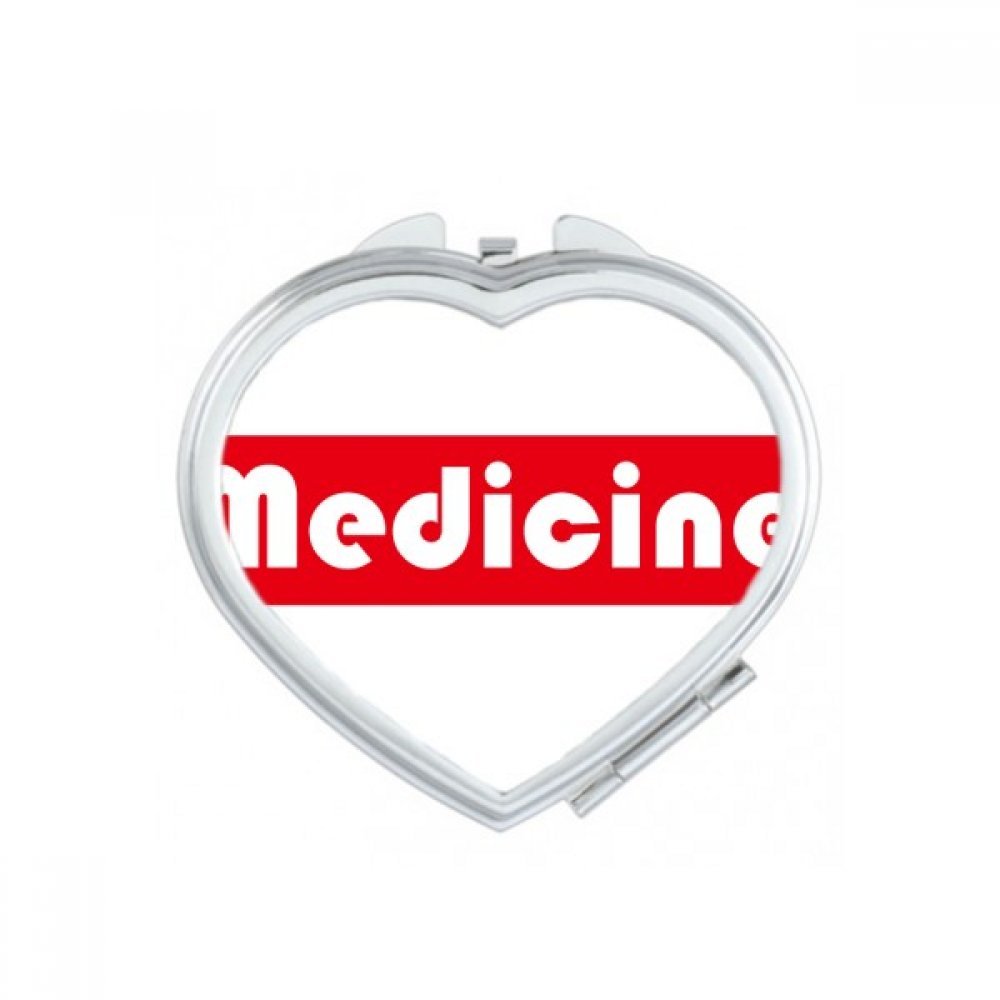 Miroir de poche noir ovale avec motif cours de médecine de marque DIYthinker