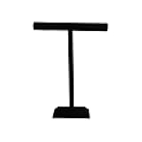 Large Black Velvet T-Bar Necklace Stand Display - Velvet Necklace Display & Velvet Jewelry Display for Elegant Organization and Presentation - RTA