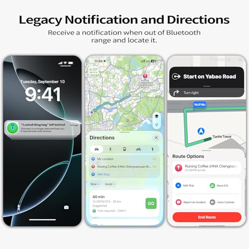 Image of Air Tracker Tags 4 Pack, Black - Bluetooth 5.3 Tracker and Item Finder Work with Apple Find My (iOS /iPadOS /MacOS Only), Locate Keys /Luggage /Backpack and More, Replaceable CR2032 Coin Battery