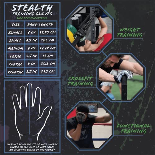 Throwdown Stealth Training Gloves For Men And Women: Full-Finger Gym Gloves For Weightlifting, Exercise Gloves For Functional Fitness, Pull Ups, Lifting Weights (Black Camouflage, Xl) #TOP5