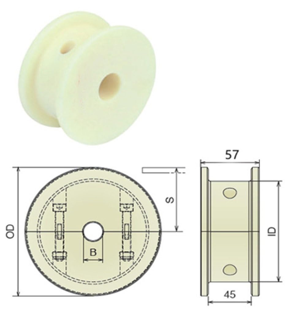 Shaft Pinion 2pcs Nylon 820 Sprocket Driven Wheels 20mm 25mm 30mm Inner Hole Chain Gear for 19 Teeth Sprocket Conveyor Chain Plate Motor Transmission(20mm)