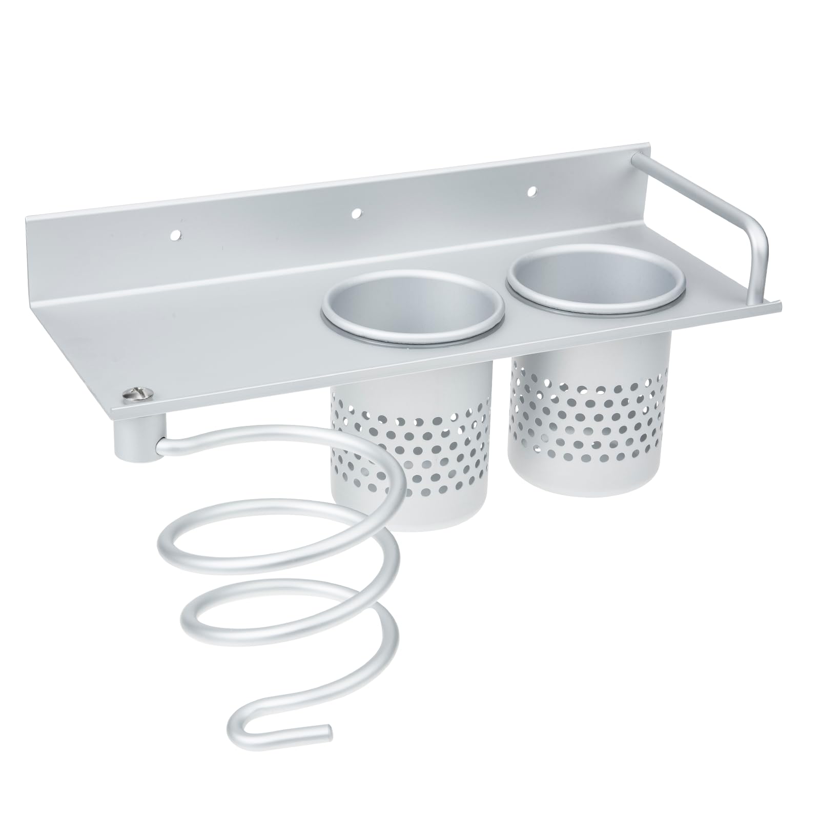 Haartrocknerhalterung ohne Bohren aus Raumaluminium Selbstklebendes Badezimmer Regal für Kleine Gegenstände Praktischer Organizer für Friseursalon und Zuhause