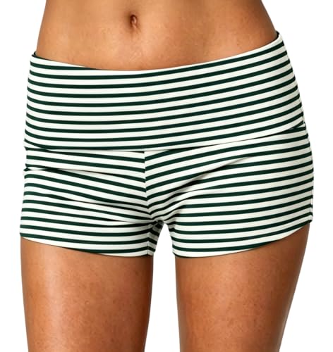 Image of Women Low Waist Lounge Shorts Fold Over Skinny Pajamas Shorts Summer Casual Pj Bottom Sleep Shorts