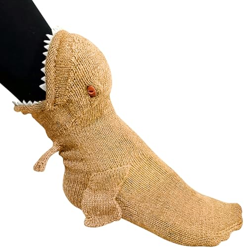 Image of LOLAT Novelty Animal Socks Knit Shark T-Rex Dinosaur Alligator Croc Sock for Christmas Gifts Creative Home Warm
