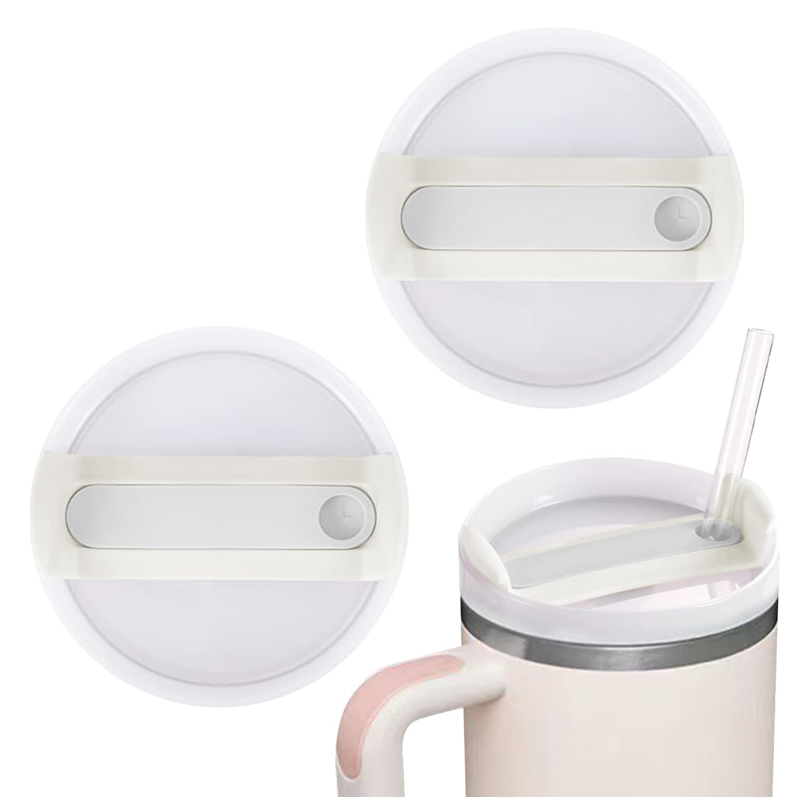 2x Ersatz-Trinkhalm-Deckel Für Stanley Quencher 1,2L - Mit 4 Strohhalmen, Auslaufsicher & BPA-frei