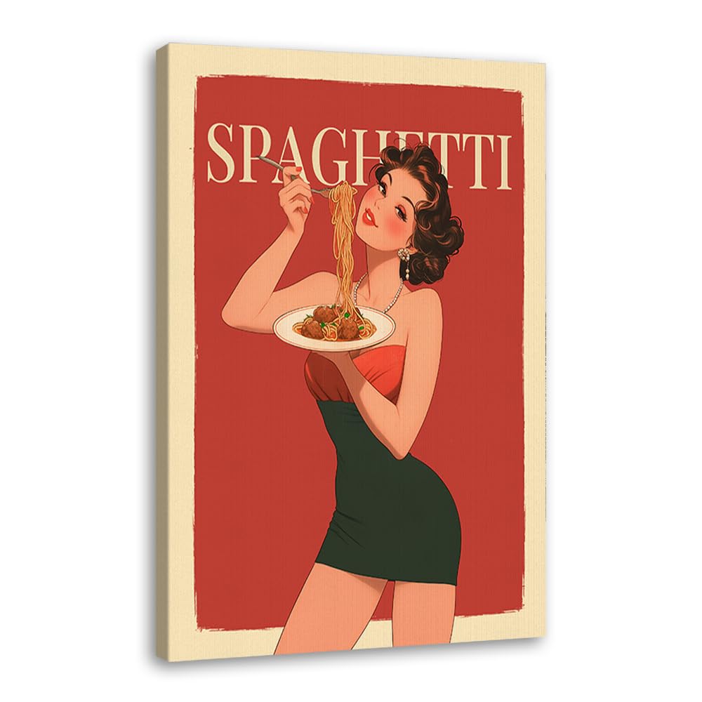 Amazon.co.jp: ヴィンテージイタリアンフーズポスター スパゲッティを