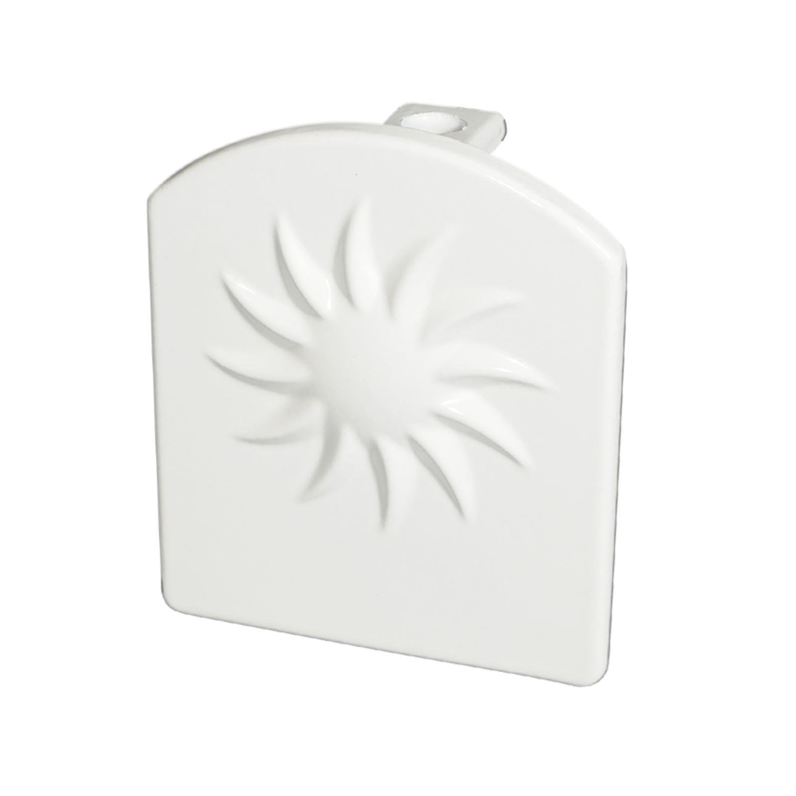 White End Cap for Sunwood Screw-Down Main Bar T50RM Aluminium Intermediate Roof Canopy Rafter Capping