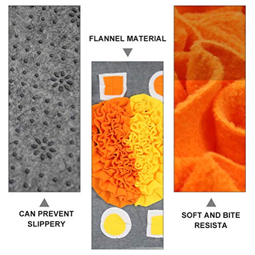 Balacoo Pet Snuffle Mat divertido de flanela para alimentação lenta Quebra-cabeças Alimentador Nariz