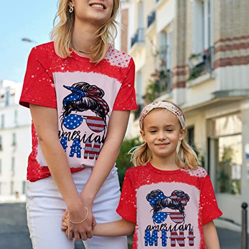 Image of Mommy and Me Matching Shirt Outfit Mama Mini Leopard Love Heart Tshirt Mom Daughter Family Matching Set Clothes