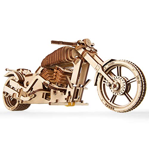 UGEARS Bike VM-02 3D Holzpuzzle Erwachsene – Modellbau Holz Puzzle Mechanisches Motorrad Modell...