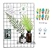 Produktbild DIY Eisen Wandgitter Raster, Fotowand Wandhalterung Grid Panel,Foto Wand Rasterfeld Wand,INS Gitterwand,Deko Metall Mesh Gitter Panel,Memo Brett,Organisator Regale,Fotoclips (65x45cm) (Schwarz)