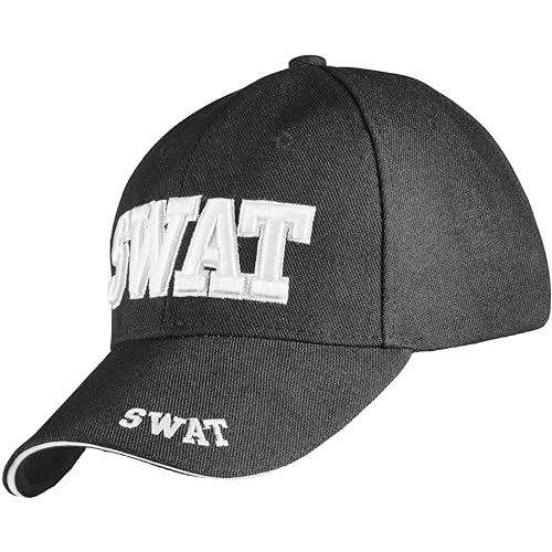 Balinco Costume de policier pour femme, bonnet de policier, costume de swat, casquette de police pour homme, casquette FBI pour adulte, chapeau SEK, carnaval,...